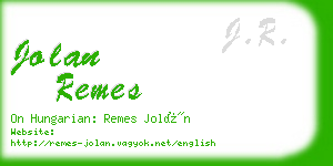 jolan remes business card